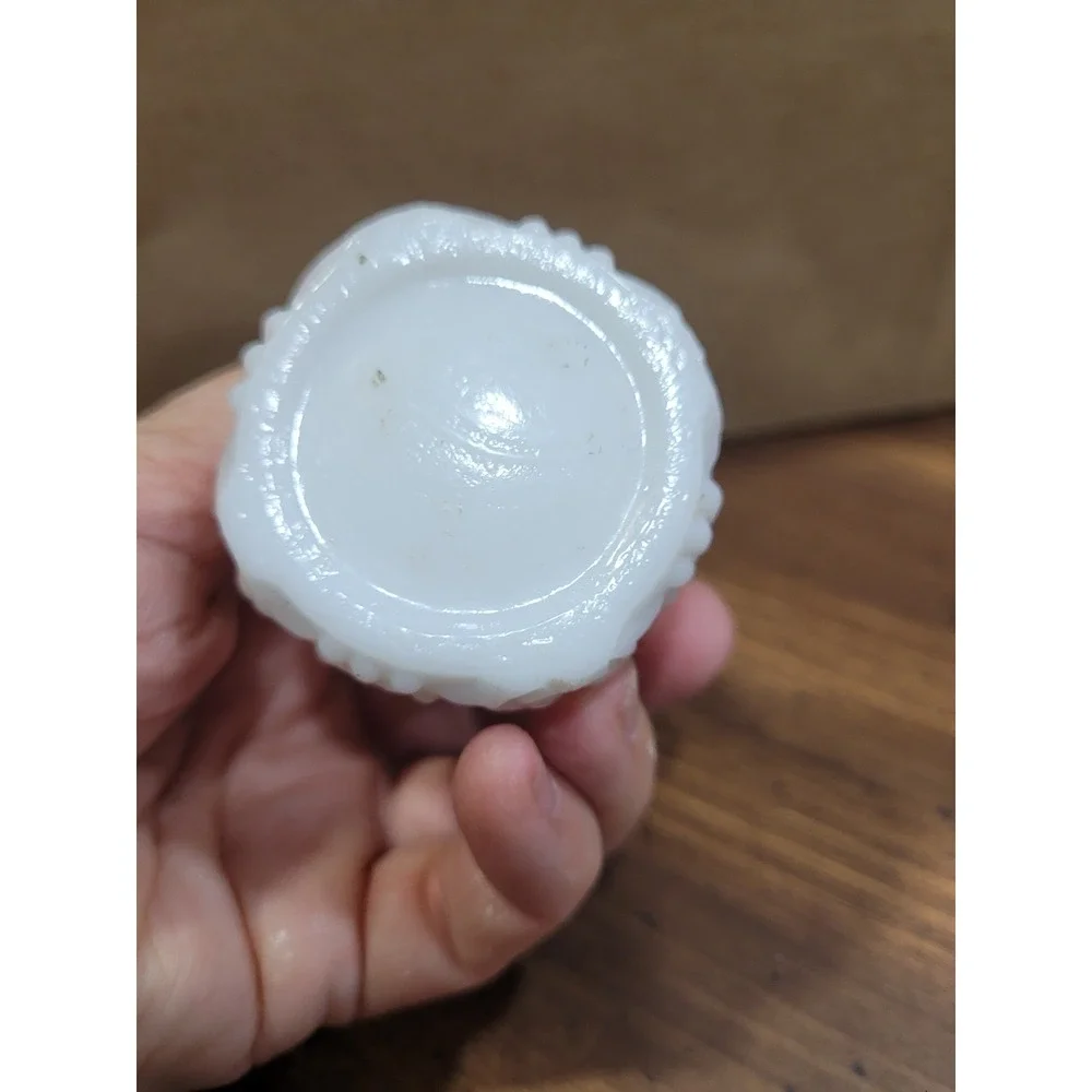 Victorian Salt Shaker  ,Slag glass, Vine Pattern